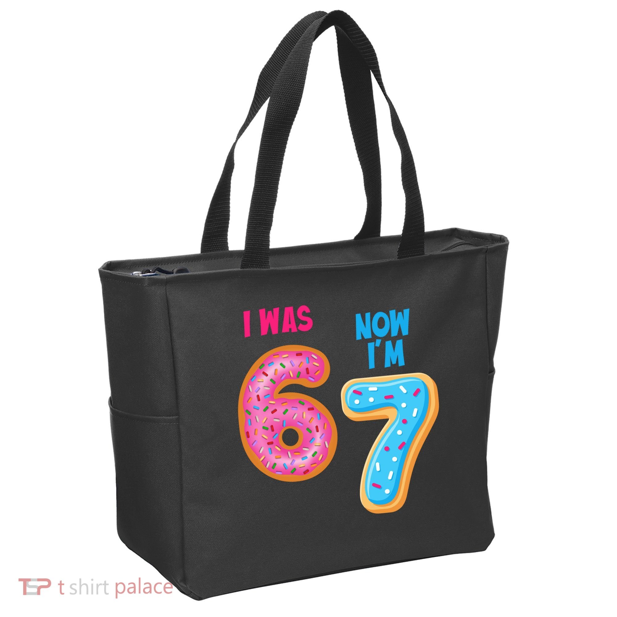 I Was 6 Now I'm 7 Year Old Birthday Six Seven Meme 67 Tote Bag