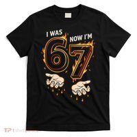 I Was 6 Now I'm 7 Meme Six Seven 67 Cartoon Hands Funny T-Shirt thumb 0
