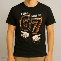 I Was 6 Now I'm 7 Meme Six Seven 67 Cartoon Hands Funny T-Shirt thumb 3