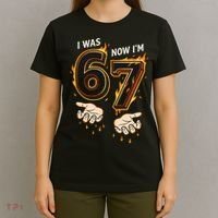 I Was 6 Now I'm 7 Meme Six Seven 67 Cartoon Hands Funny T-Shirt thumb 4