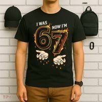I Was 6 Now I'm 7 Meme Six Seven 67 Cartoon Hands Funny T-Shirt thumb 6