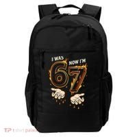I Was 6 Now I'm 7 Meme Six Seven 67 Cartoon Hands Funny Backpack thumb 0