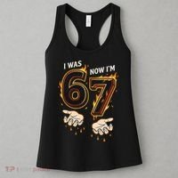 I Was 6 Now I'm 7 Meme Six Seven 67 Cartoon Hands Funny Women's Tank Top thumb 3