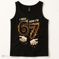 I Was 6 Now I'm 7 Meme Six Seven 67 Cartoon Hands Funny Tank Top thumb 2