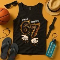 I Was 6 Now I'm 7 Meme Six Seven 67 Cartoon Hands Funny Tank Top thumb 4