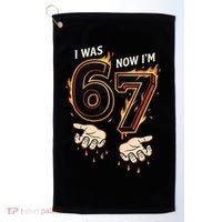 I Was 6 Now I'm 7 Meme Six Seven 67 Cartoon Hands Funny Golf Towel thumb 0