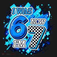 I Was 6 Now I'm 7 Birthday Blue Checkered Lightining  Kids Hoodie thumb 5