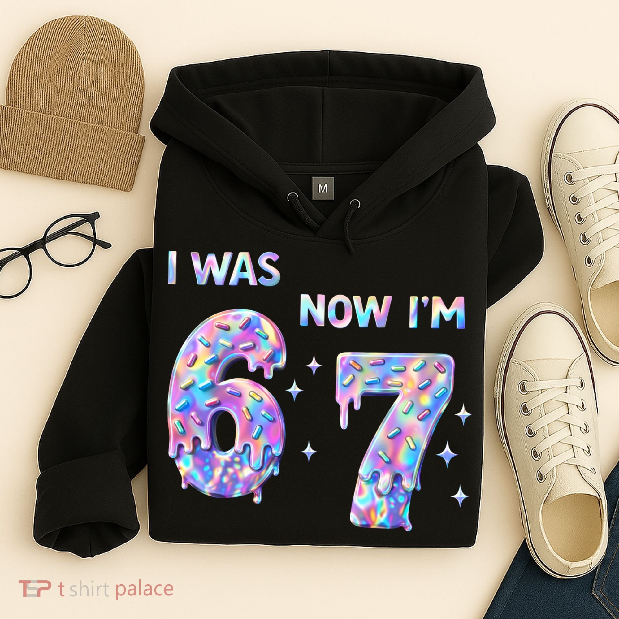 I Was 6 Now I’m 7 Birthday Ice Cream Drip 67 Meme Hoodie