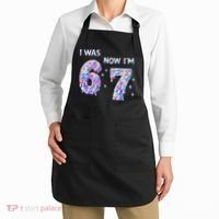 I Was 6 Now I’m 7 Birthday Ice Cream Drip 67 Meme Apron thumb 2