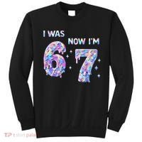 I Was 6 Now I’m 7 Birthday Ice Cream Drip 67 Meme Sweatshirt thumb 0