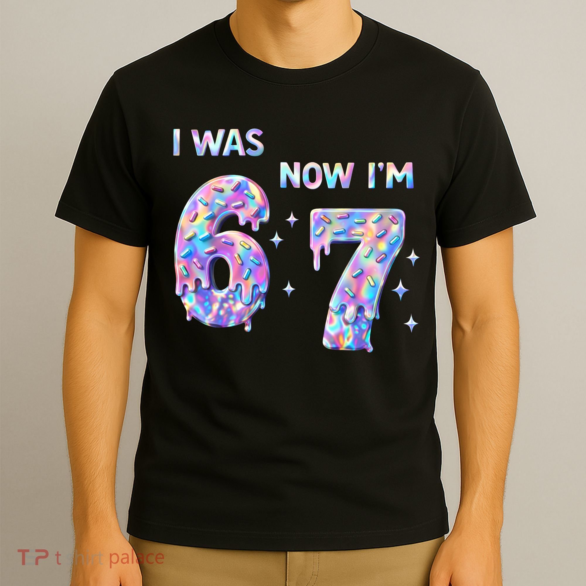 I Was 6 Now I’m 7 Birthday Ice Cream Drip 67 Meme T-Shirt