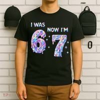 I Was 6 Now I’m 7 Birthday Ice Cream Drip 67 Meme T-Shirt thumb 6