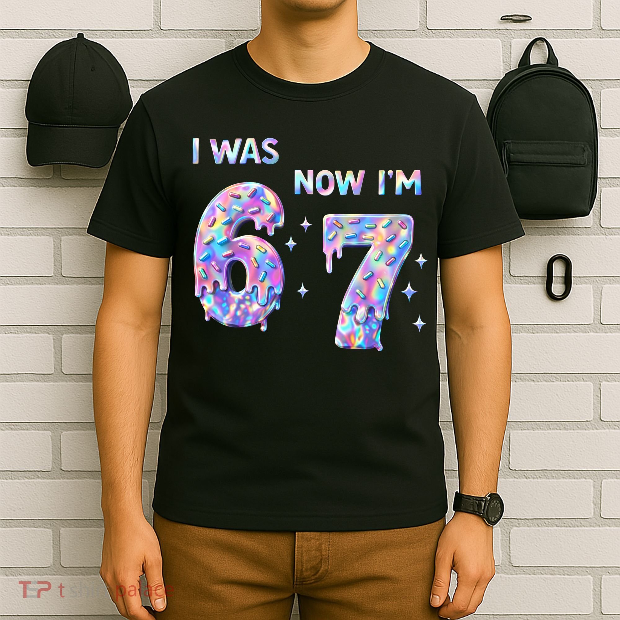I Was 6 Now I’m 7 Birthday Ice Cream Drip 67 Meme T-Shirt