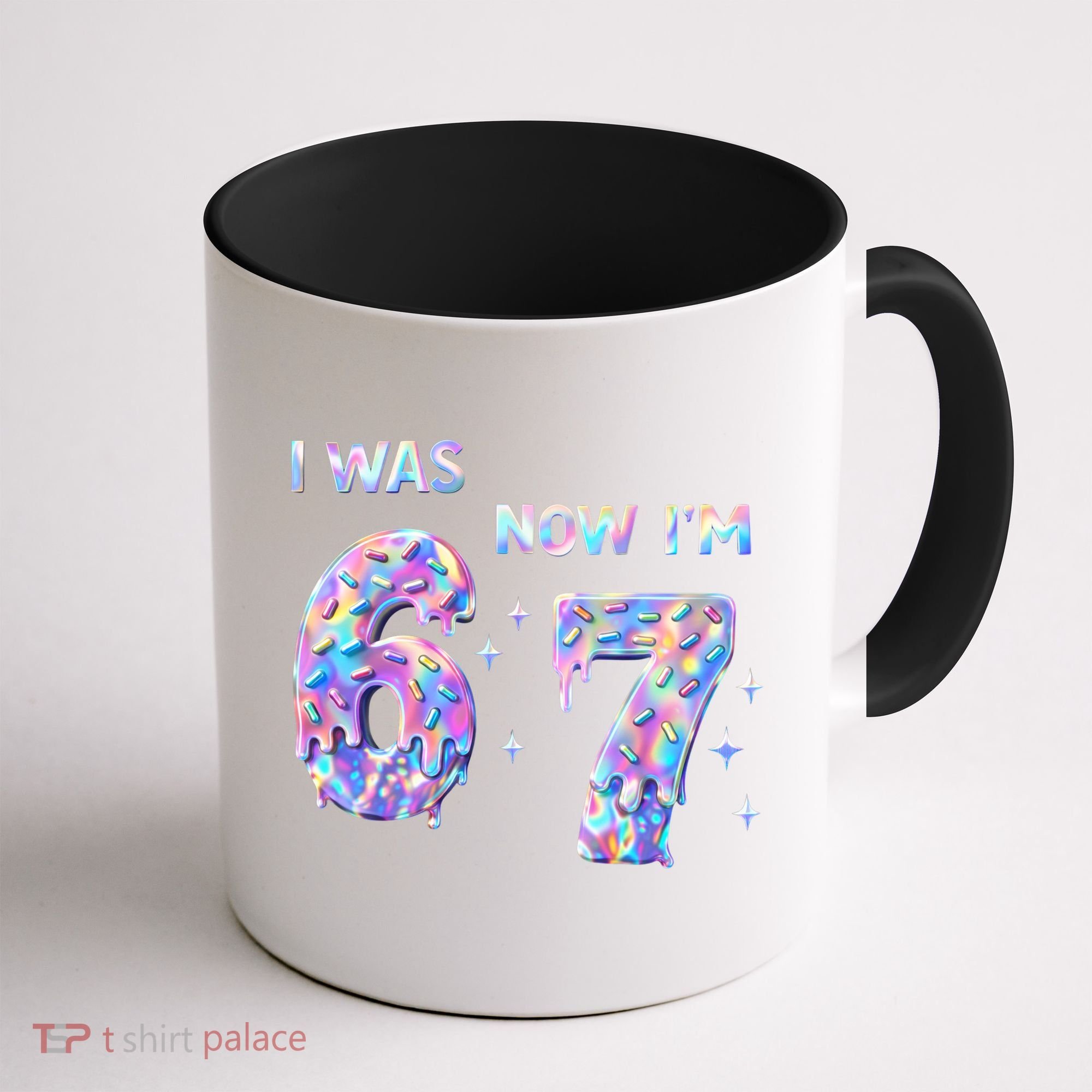 I Was 6 Now I’m 7 Birthday Ice Cream Drip 67 Meme Coffee Mug