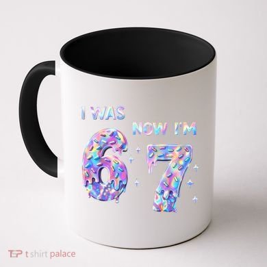 I Was 6 Now I’m 7 Birthday Ice Cream Drip 67 Meme Coffee Mug