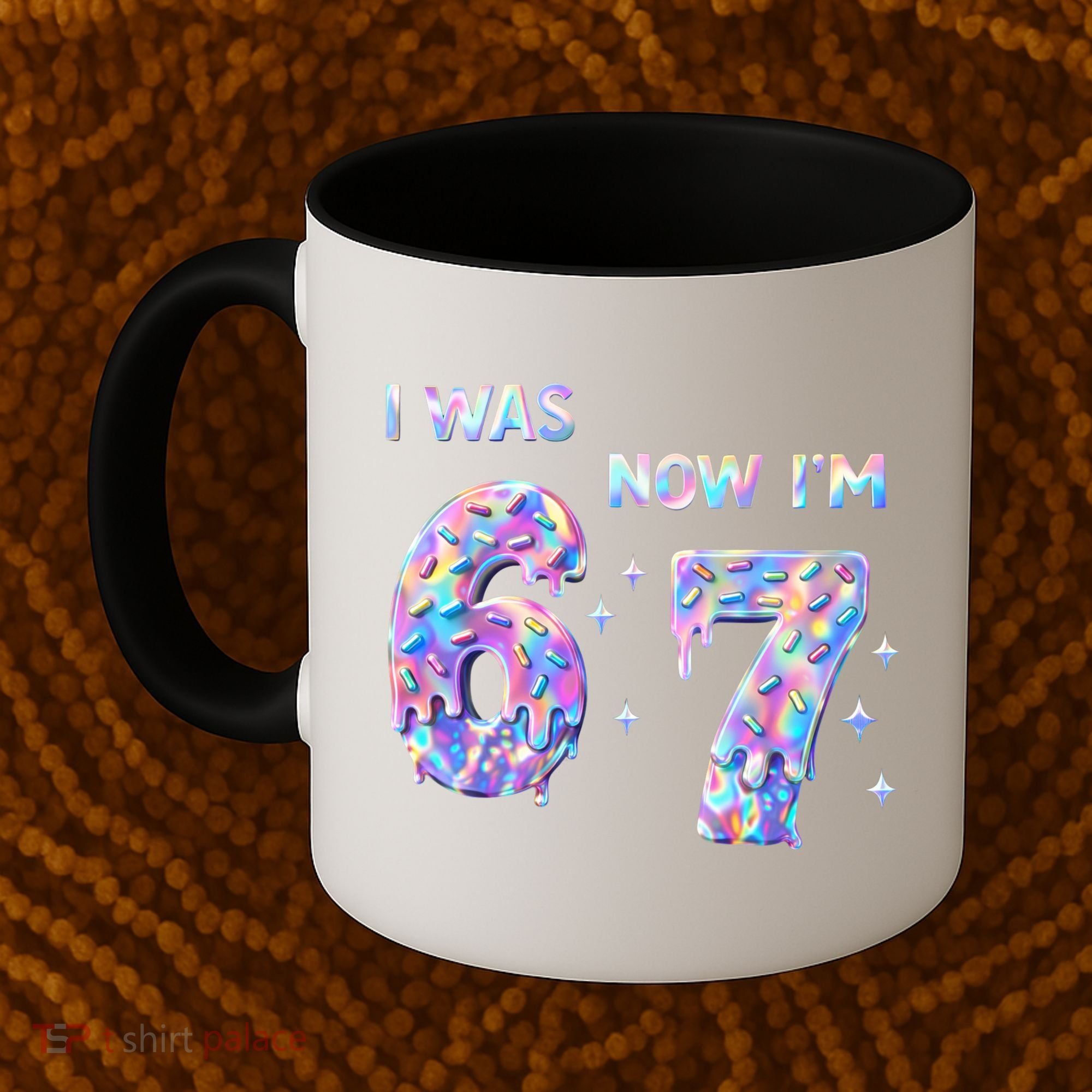 I Was 6 Now I’m 7 Birthday Ice Cream Drip 67 Meme Coffee Mug