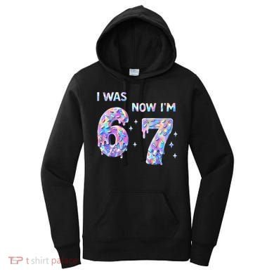I Was 6 Now I’m 7 Birthday Ice Cream Drip 67 Meme Women's Hoodie