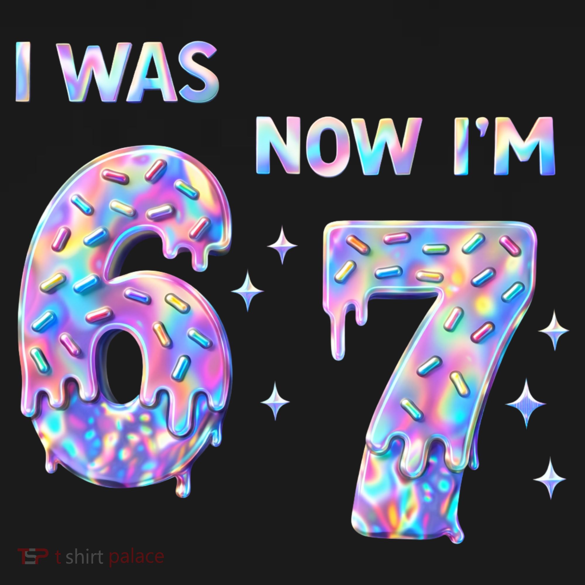 I Was 6 Now I’m 7 Birthday Ice Cream Drip 67 Meme Women's Hoodie
