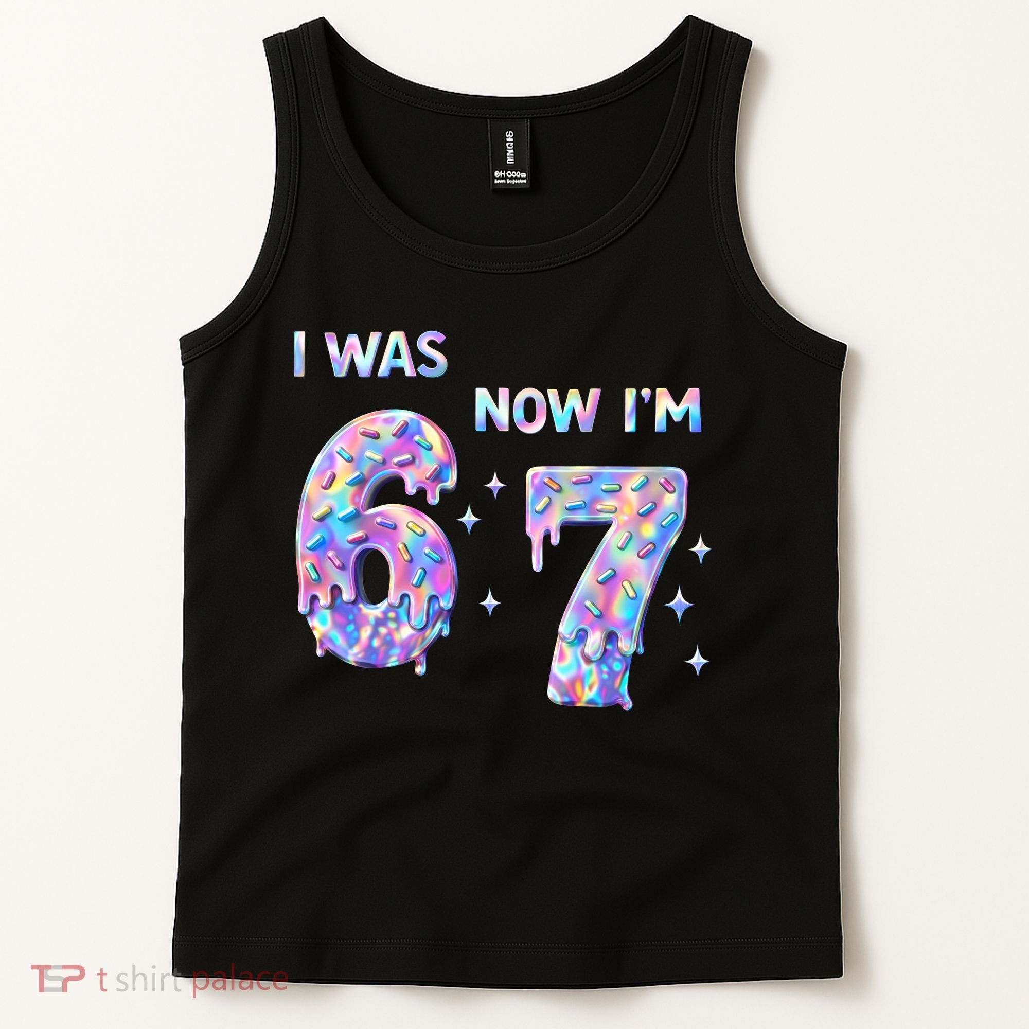 I Was 6 Now I’m 7 Birthday Ice Cream Drip 67 Meme Tank Top