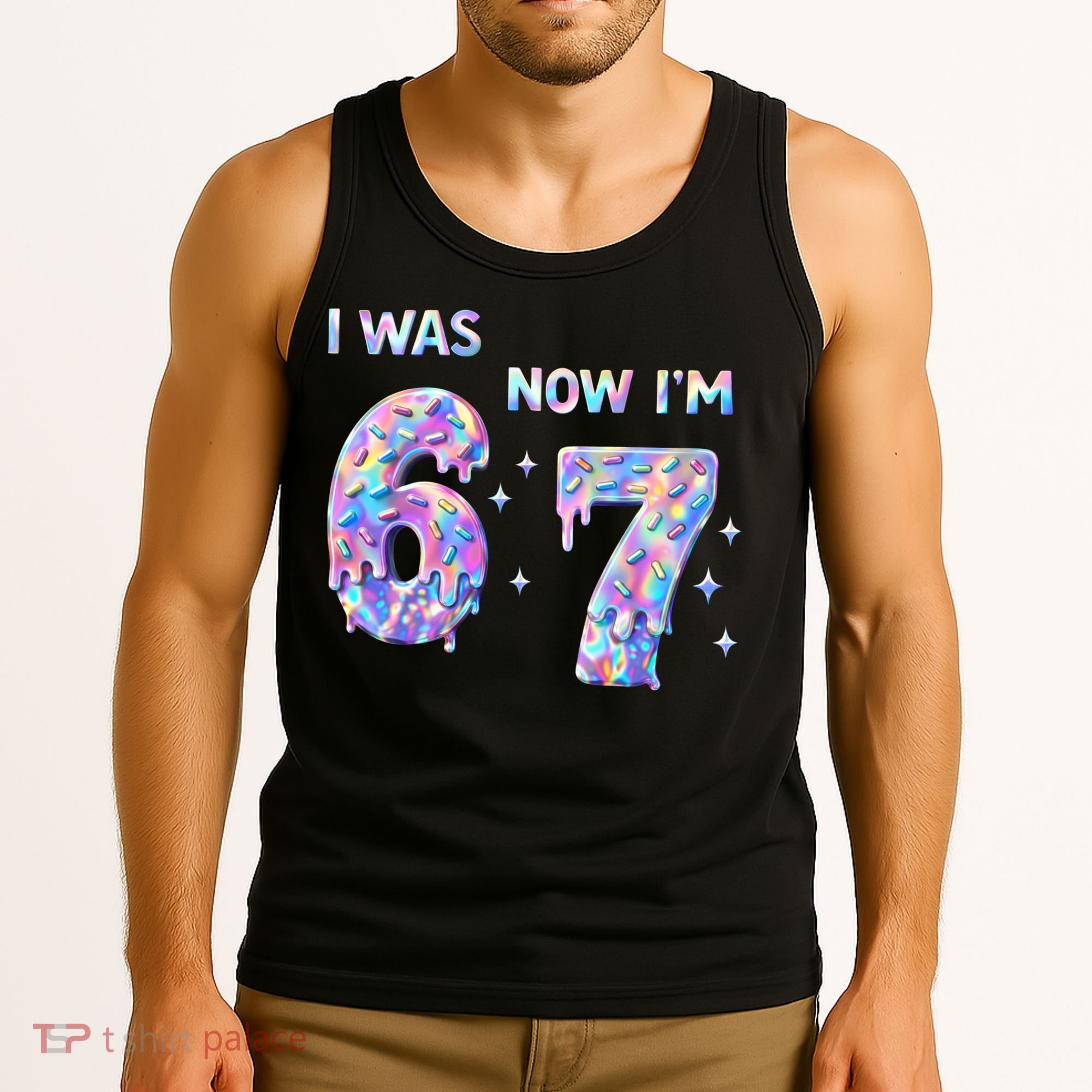 I Was 6 Now I’m 7 Birthday Ice Cream Drip 67 Meme Tank Top