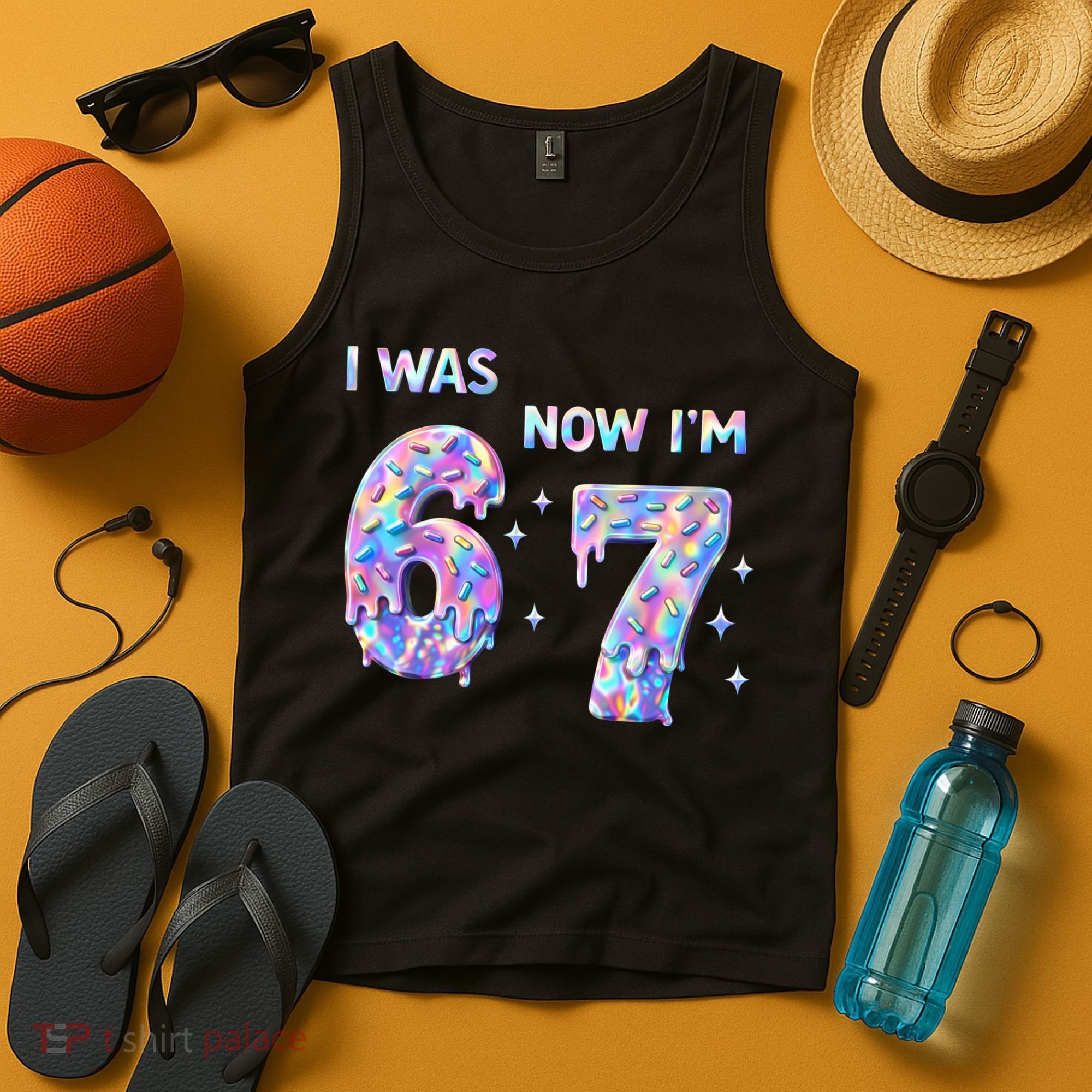 I Was 6 Now I’m 7 Birthday Ice Cream Drip 67 Meme Tank Top