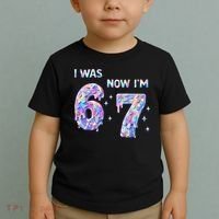I Was 6 Now I’m 7 Birthday Ice Cream Drip 67 Meme Toddler T-Shirt thumb 2