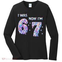 I Was 6 Now I’m 7 Birthday Ice Cream Drip 67 Meme Women's Long Sleeve Shirt thumb 0