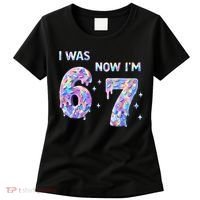 I Was 6 Now I’m 7 Birthday Ice Cream Drip 67 Meme Women's T-Shirt thumb 0