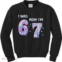 I Was 6 Now I’m 7 Birthday Ice Cream Drip 67 Meme Kids Sweatshirt thumb 0