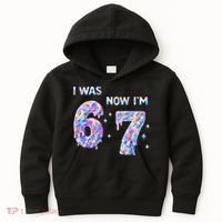 I Was 6 Now I’m 7 Birthday Ice Cream Drip 67 Meme Kids Hoodie thumb 0