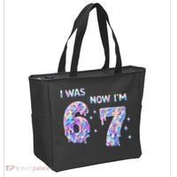 I Was 6 Now I’m 7 Birthday Ice Cream Drip 67 Meme Tote Bag thumb 2