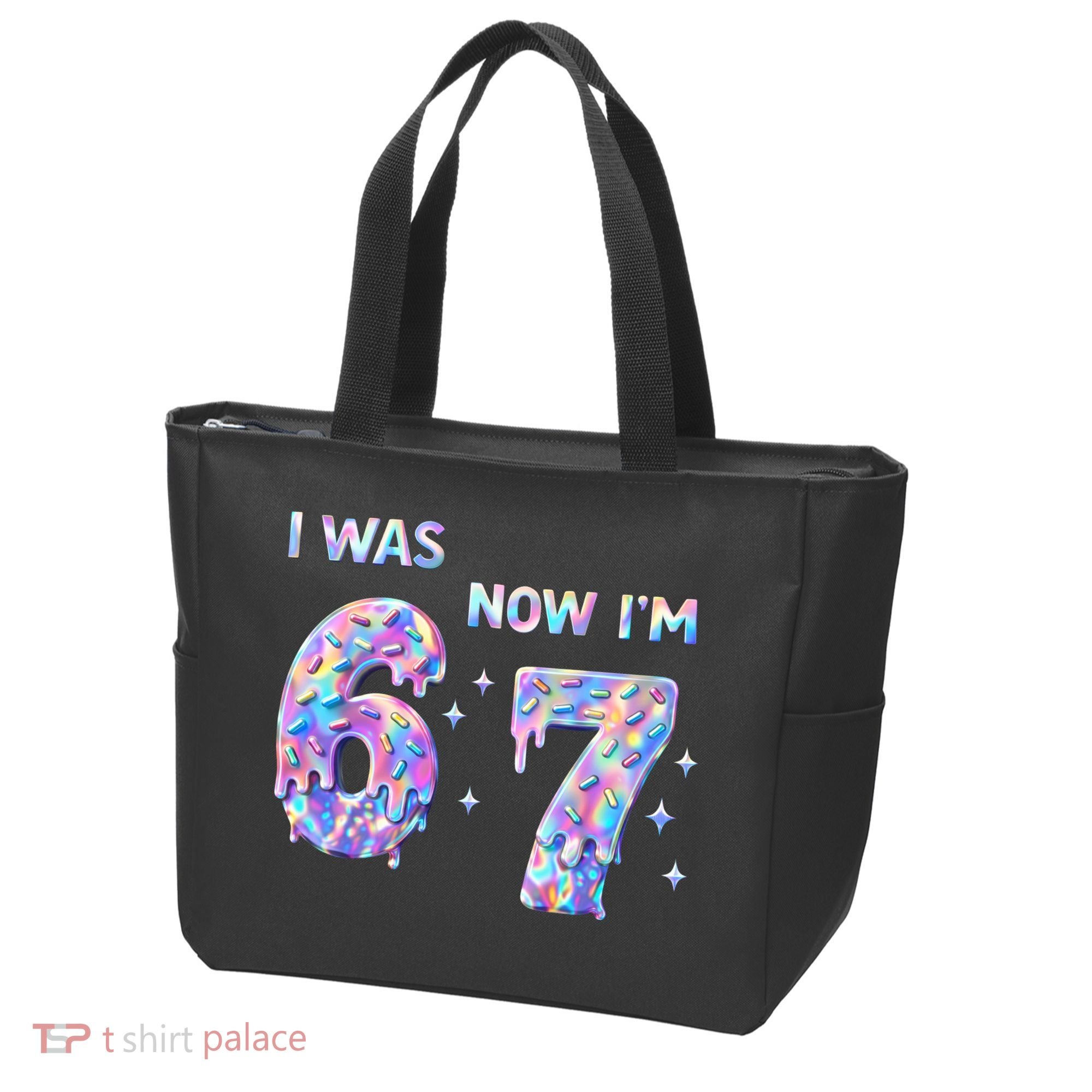 I Was 6 Now I’m 7 Birthday Ice Cream Drip 67 Meme Tote Bag