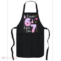 I Was 6 Now I'm 7 Birthday 6-7 Meme Funny Apron thumb 0