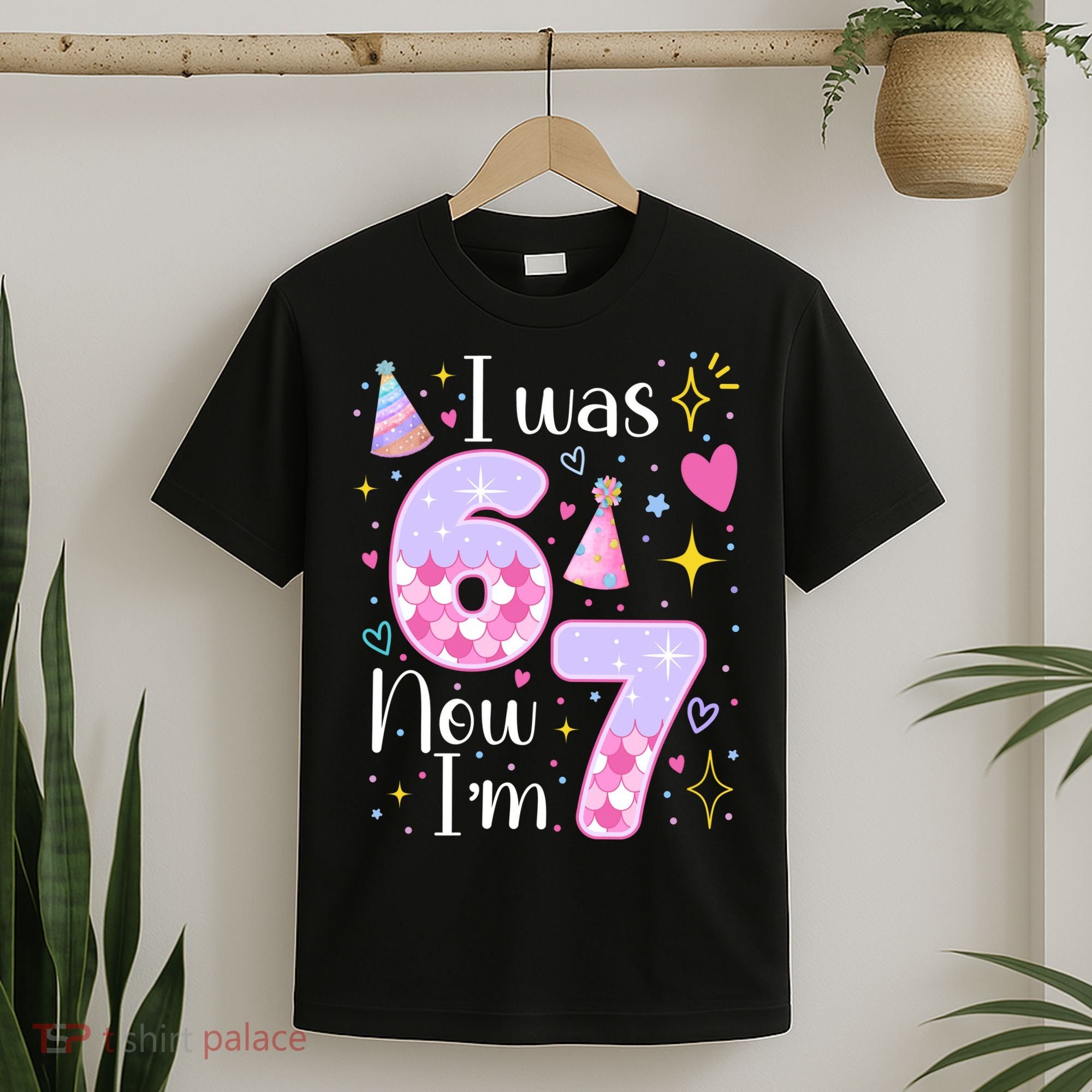 I Was 6 Now I'm 7 Birthday 6-7 Meme Funny T-Shirt
