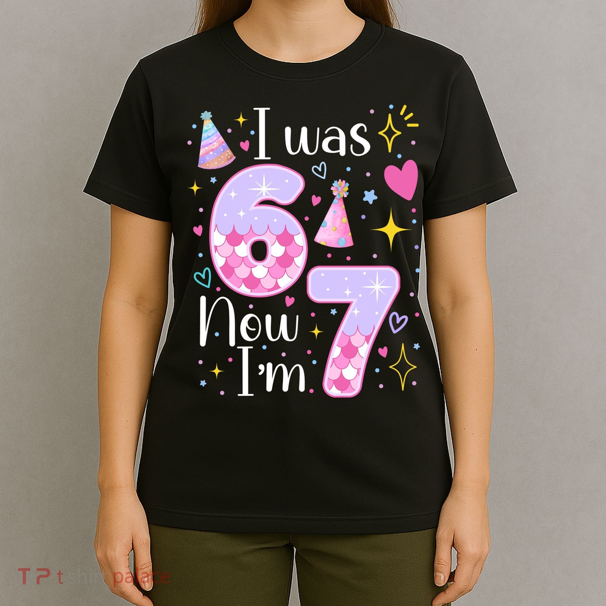 I Was 6 Now I'm 7 Birthday 6-7 Meme Funny T-Shirt