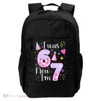 I Was 6 Now I'm 7 Birthday 6-7 Meme Funny Backpack thumb 0