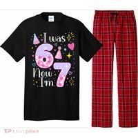 I Was 6 Now I'm 7 Birthday 6-7 Meme Funny Pajama Set thumb 0