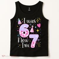 I Was 6 Now I'm 7 Birthday 6-7 Meme Funny Tank Top thumb 2