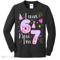 I Was 6 Now I'm 7 Birthday 6-7 Meme Funny Kids Long Sleeve Shirt thumb 0