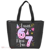 I Was 6 Now I'm 7 Birthday 6-7 Meme Funny Tote Bag thumb 0
