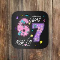 I Was 6 Now I'm 7 Birthday 6-7 Meme 67 Coaster thumb 0