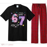 I Was 6 Now I'm 7 Birthday 6-7 Meme 67 Pajama Set thumb 0