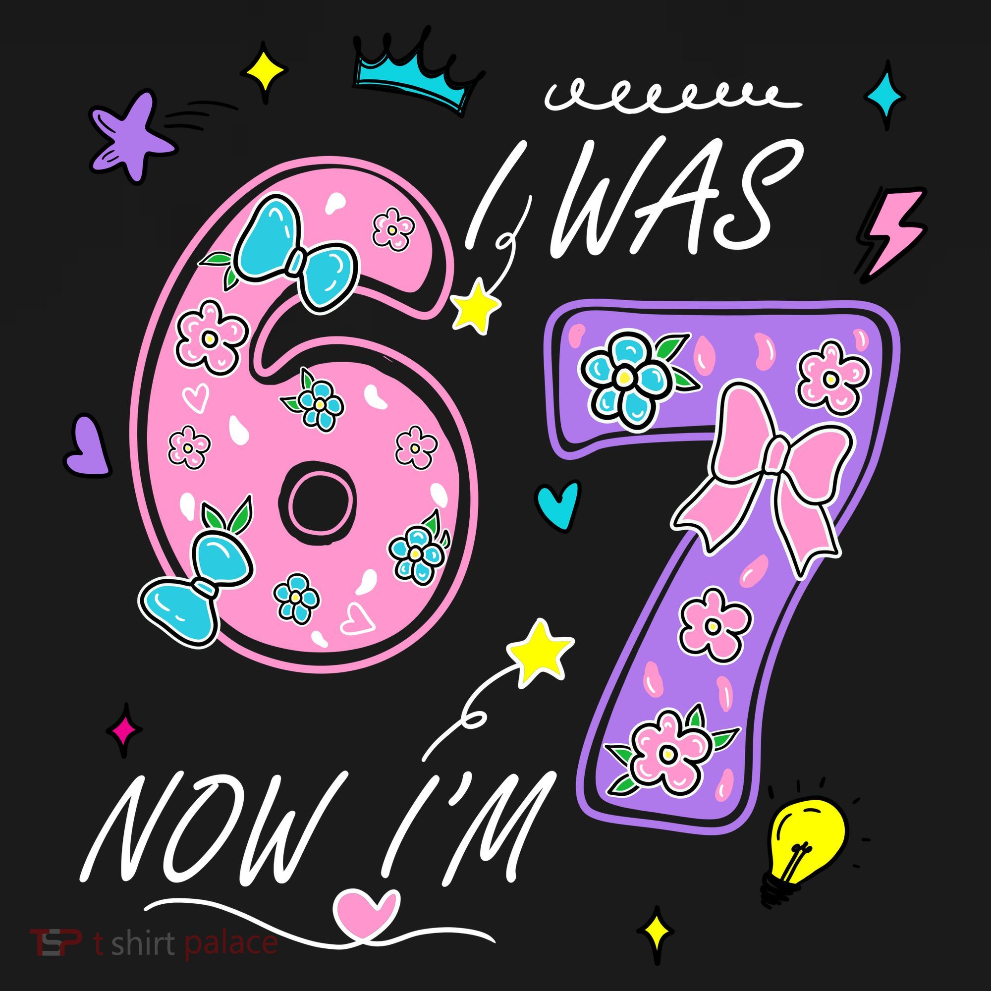 I Was 6 Now I'm 7 Birthday 6-7 Meme 67 Women's Hoodie