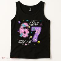 I Was 6 Now I'm 7 Birthday 6-7 Meme 67 Tank Top thumb 2