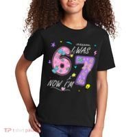 I Was 6 Now I'm 7 Birthday 6-7 Meme 67 Kids T-Shirt thumb 2