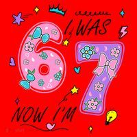 I Was 6 Now I'm 7 Birthday 6-7 Meme 67 Santa Hat thumb 1