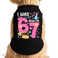 I Was 6 Now I’m 7 Cute 7th Birthday 6-7 Meme Doggie Tank thumb 0