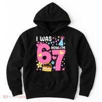 I Was 6 Now I’m 7 Cute 7th Birthday 6-7 Meme Hoodie thumb 0