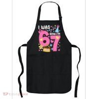 I Was 6 Now I’m 7 Cute 7th Birthday 6-7 Meme Apron thumb 0