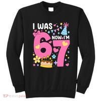 I Was 6 Now I’m 7 Cute 7th Birthday 6-7 Meme Sweatshirt thumb 0
